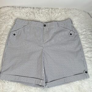 Penningtons White & Blue Striped Shorts